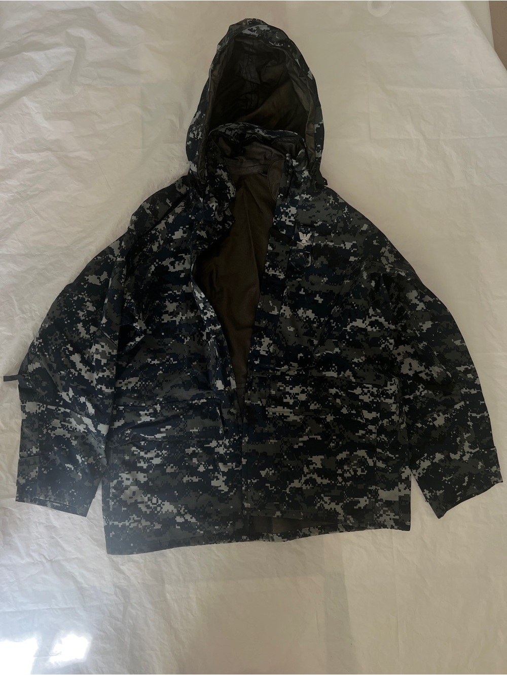 US Navy NWU Type 1 Parka Waterproof PTFE Camo Blueberries Medium Short USGI